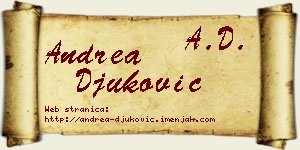 Andrea Đuković vizit kartica
